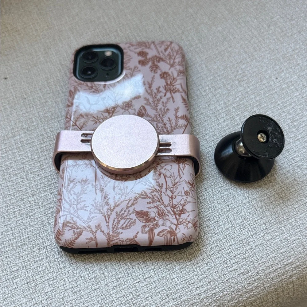 Rose Gold and Black Phone Holder